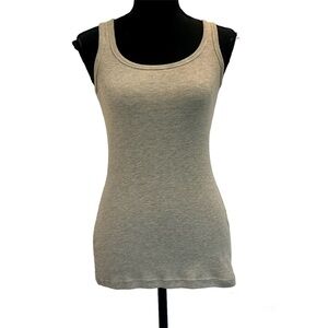 DYNAMITE tan metallic gold glitter Racerback tank top Sz S